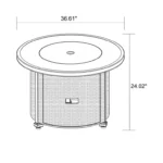 Better Homes & Gardens Colebrooke 37 Round 50,000 BTU Propane Gas Fire Pit Table with Glass Beads
