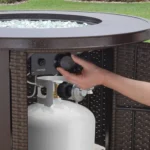 Better Homes & Gardens Colebrooke 37 Round 50,000 BTU Propane Gas Fire Pit Table with Glass Beads