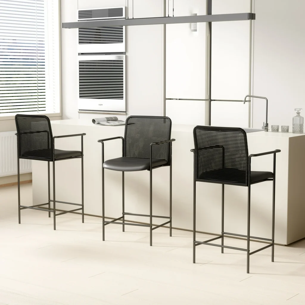 Boss Office Counter Height Mesh-Back Counter Stool with Arms Boss Office Counter Height Mesh-Back Counter Stool with Arms