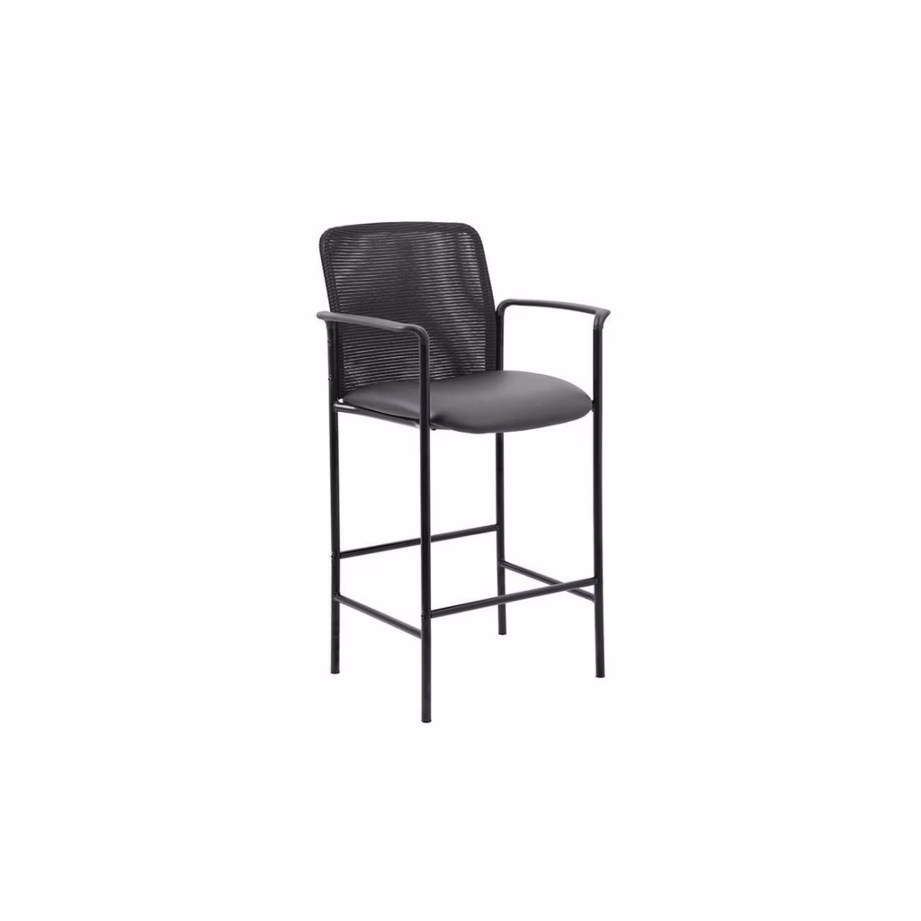 Boss Office Counter Height Mesh-Back Counter Stool with Arms Boss Office Counter Height Mesh-Back Counter Stool with Arms