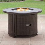 Better Homes & Gardens Colebrooke 37 Round 50,000 BTU Propane Gas Fire Pit Table with Glass Beads Better Homes & Gardens Colebrooke 37 Round 50,000 BTU Propane Gas Fire Pit Table with Glass Beads