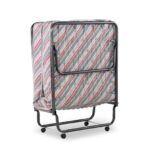 Linon Torino Folding Rollaway Guest Bed with 5 Innerspring Mattress, Cot. Linon Torino Folding Rollaway Guest Bed with 5 Innerspring Mattress, Cot.