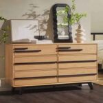 Walker Edison 60 Contemporary Solid Wood 6-Drawer Dresser, Natural Pine Walker Edison 60 Contemporary Solid Wood 6-Drawer Dresser, Natural Pine