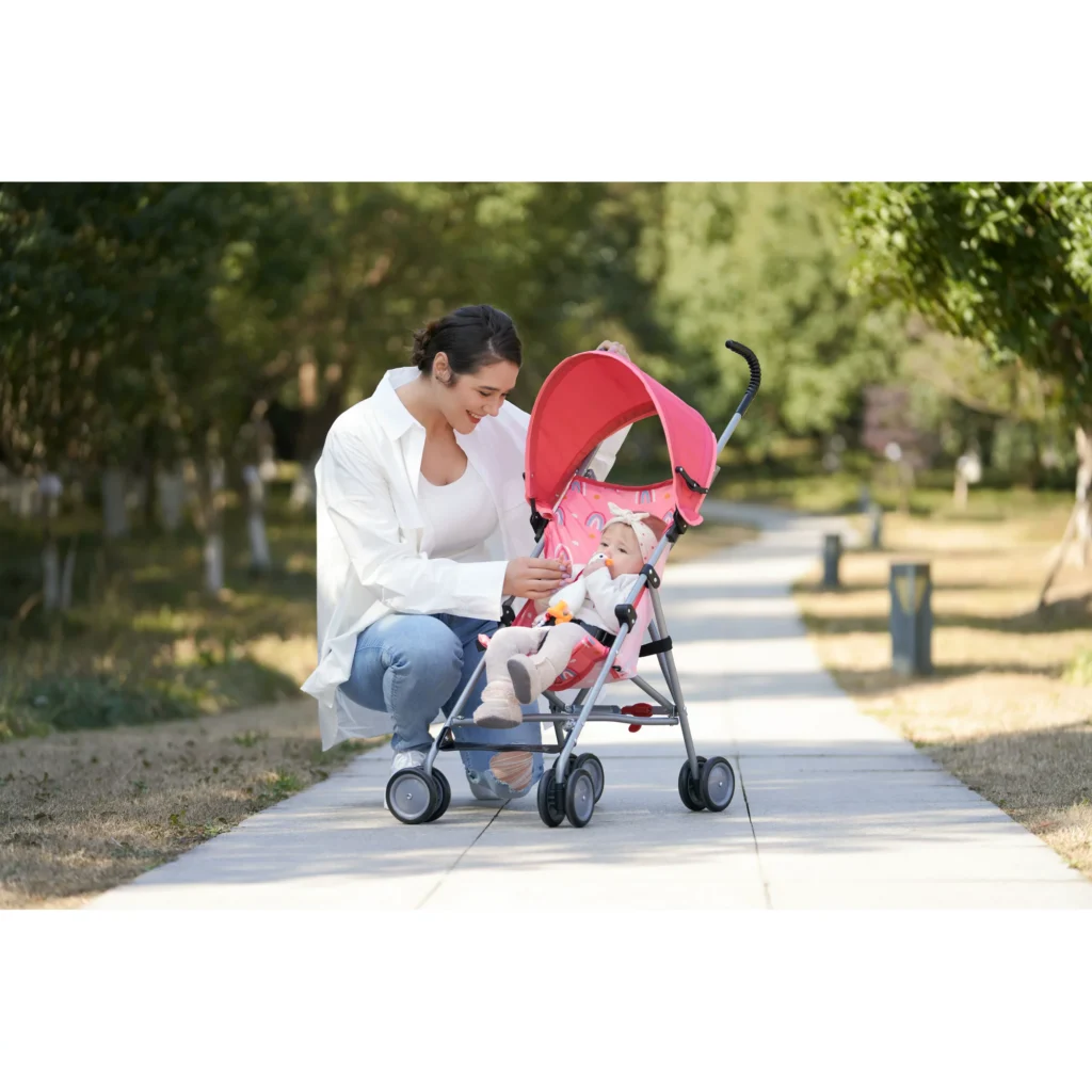 Parent's Choice Baby Umbrella Stroller with Canopy, Pink Rainbow for Baby Girls Parent's Choice Baby Umbrella Stroller with Canopy, Pink Rainbow for Baby Girls