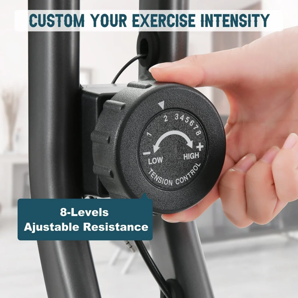 MaxKare Folding Upright Exercise Bike with Magnetic Resistance Indoor Cycling Bike MaxKare Folding Upright Exercise Bike with Magnetic Resistance Indoor Cycling Bike